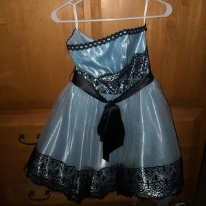 Strapless Jessica McClintock formal dress